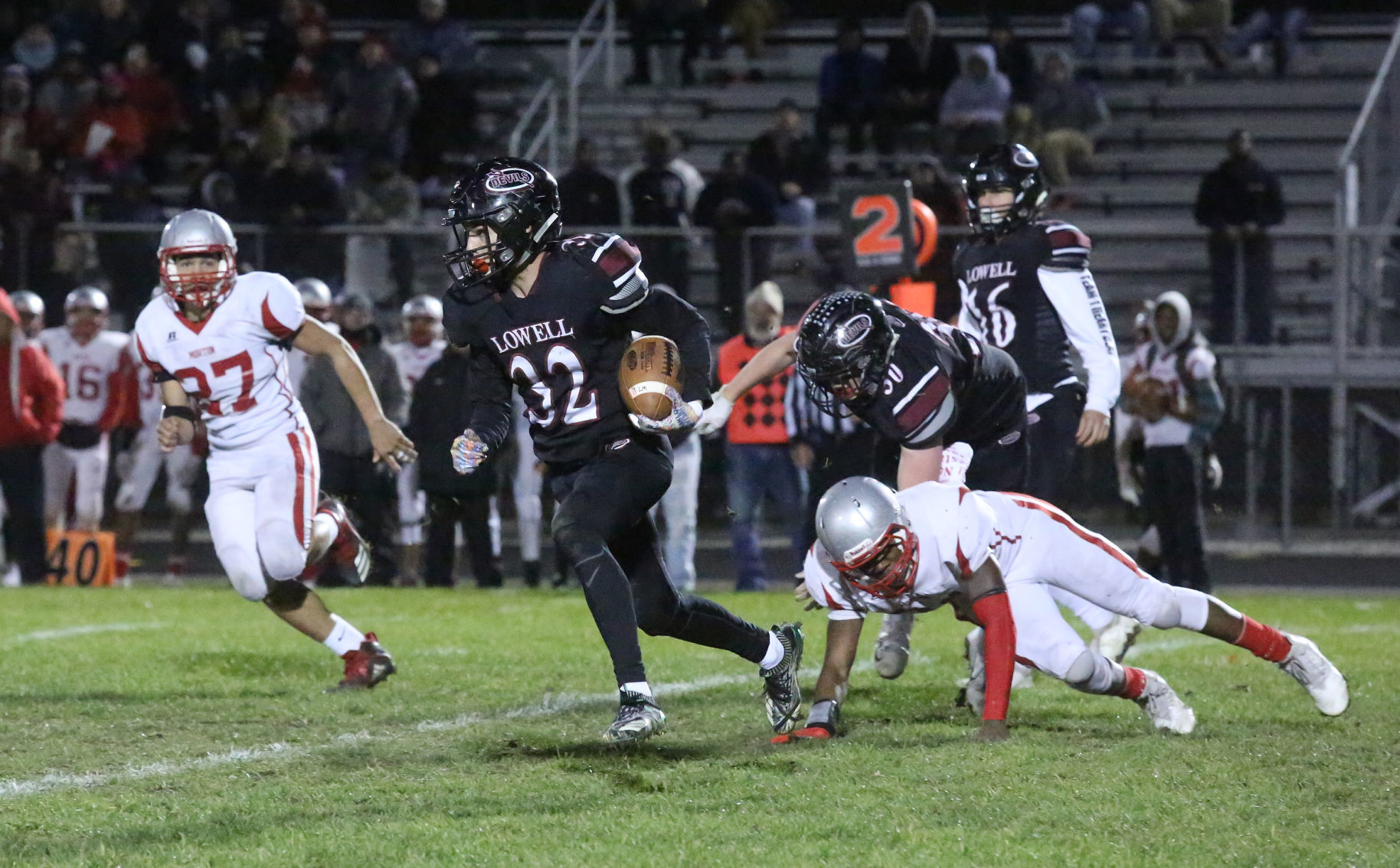 Tyler Wildman, Lowell, football